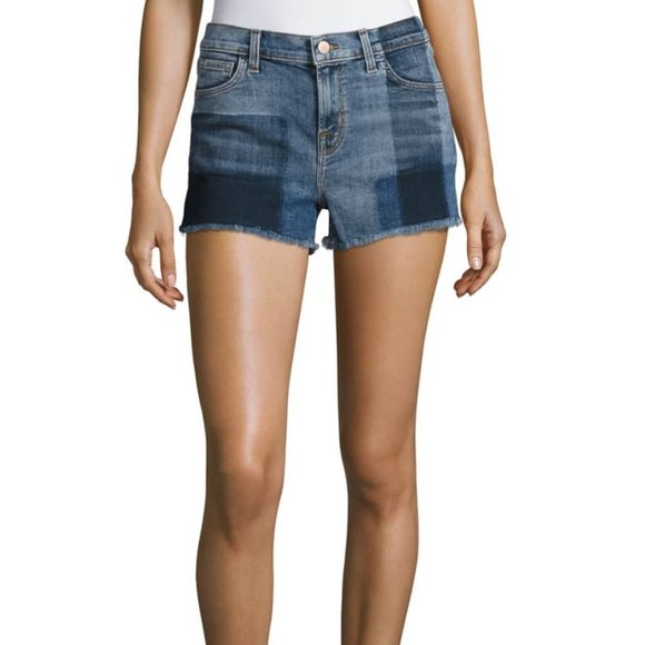 J Brand Pants - J Brand Mid-Rise Shorts In Zenith Size 25 Raw Hem Stretch Womens Cut Offs